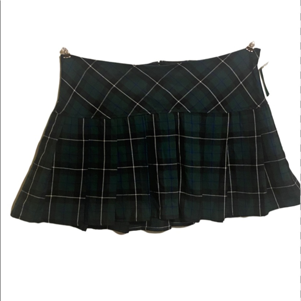 Hot Topic size L Pleated Plaid Mini Skirt